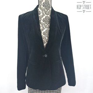 OLD NAVY One Button Stretch Velour/Velveteen No Lapel Blazer Jacket S